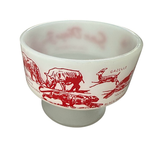 San Diego Zoo White Animal Souvenir Glass‎ Glassware Drinkware Cup (Pair) 3x3.5 - Picture 4 of 10